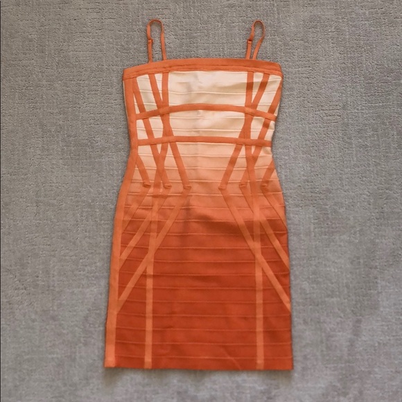 Orange ombré bandage dress - Picture 2 of 7